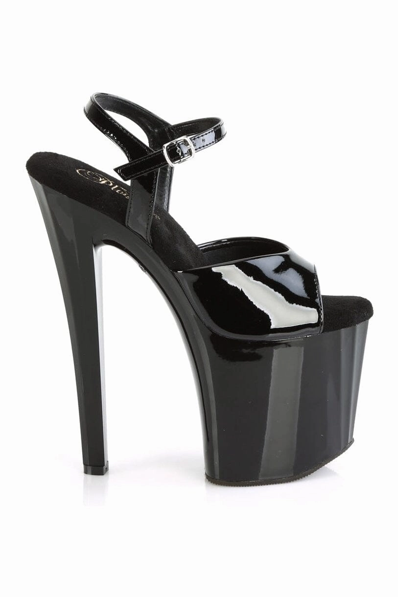 ENCHANT-709 Black Patent Sandal