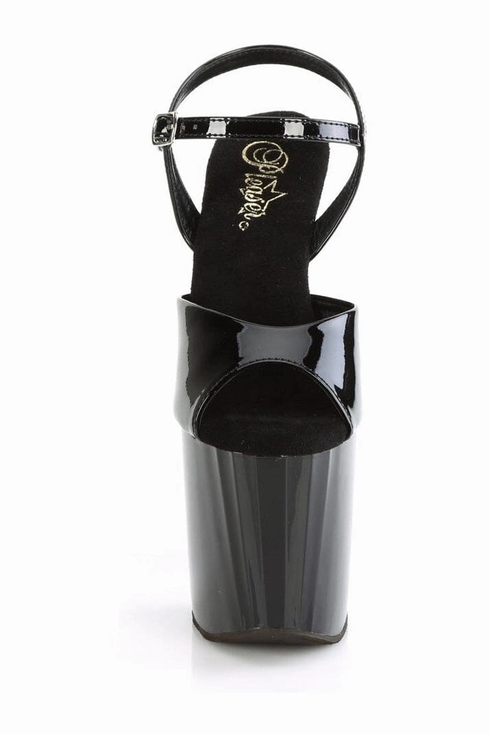 ENCHANT-709 Black Patent Sandal