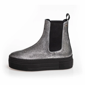 ENYA BOOT SILVER - Silver Snake