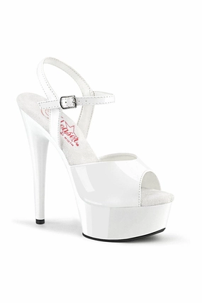 EXCITE-609 Sandal | White Patent