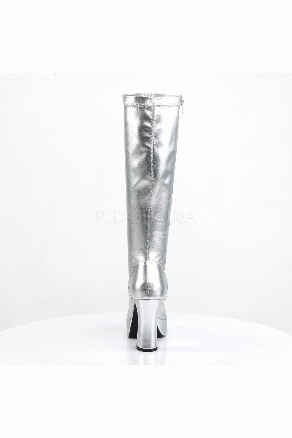 EXOTICA-2000 Go Go Boot | Silver Patent