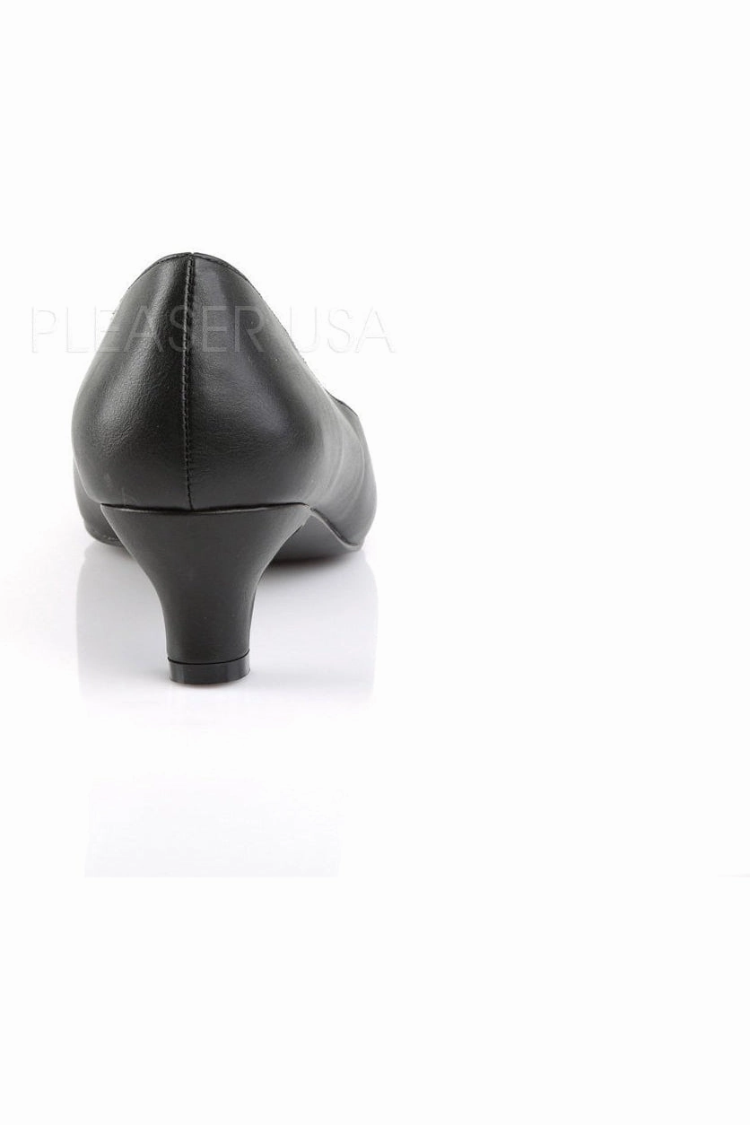 FAB-420 Pump  | Black Faux Leather