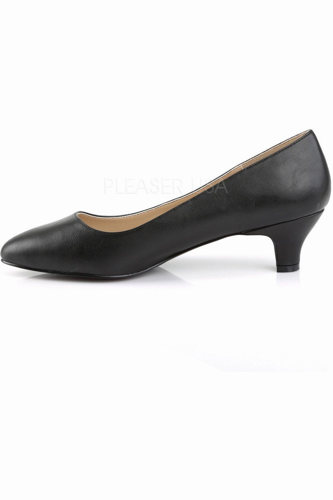FAB-420 Pump  | Black Faux Leather