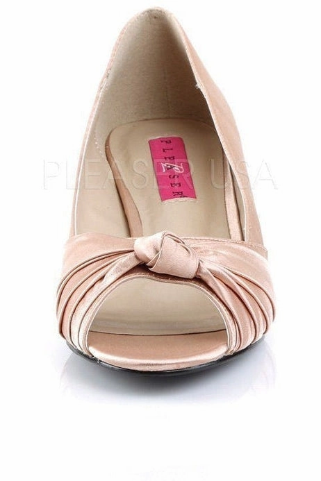 FAB-422 Pump  | Blush Genuine Satin