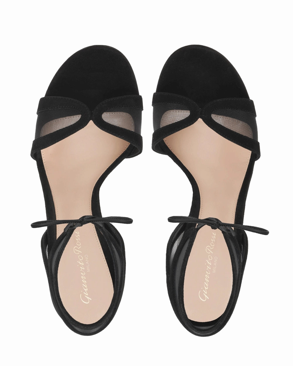 Falene Camoscio Sandal in Black