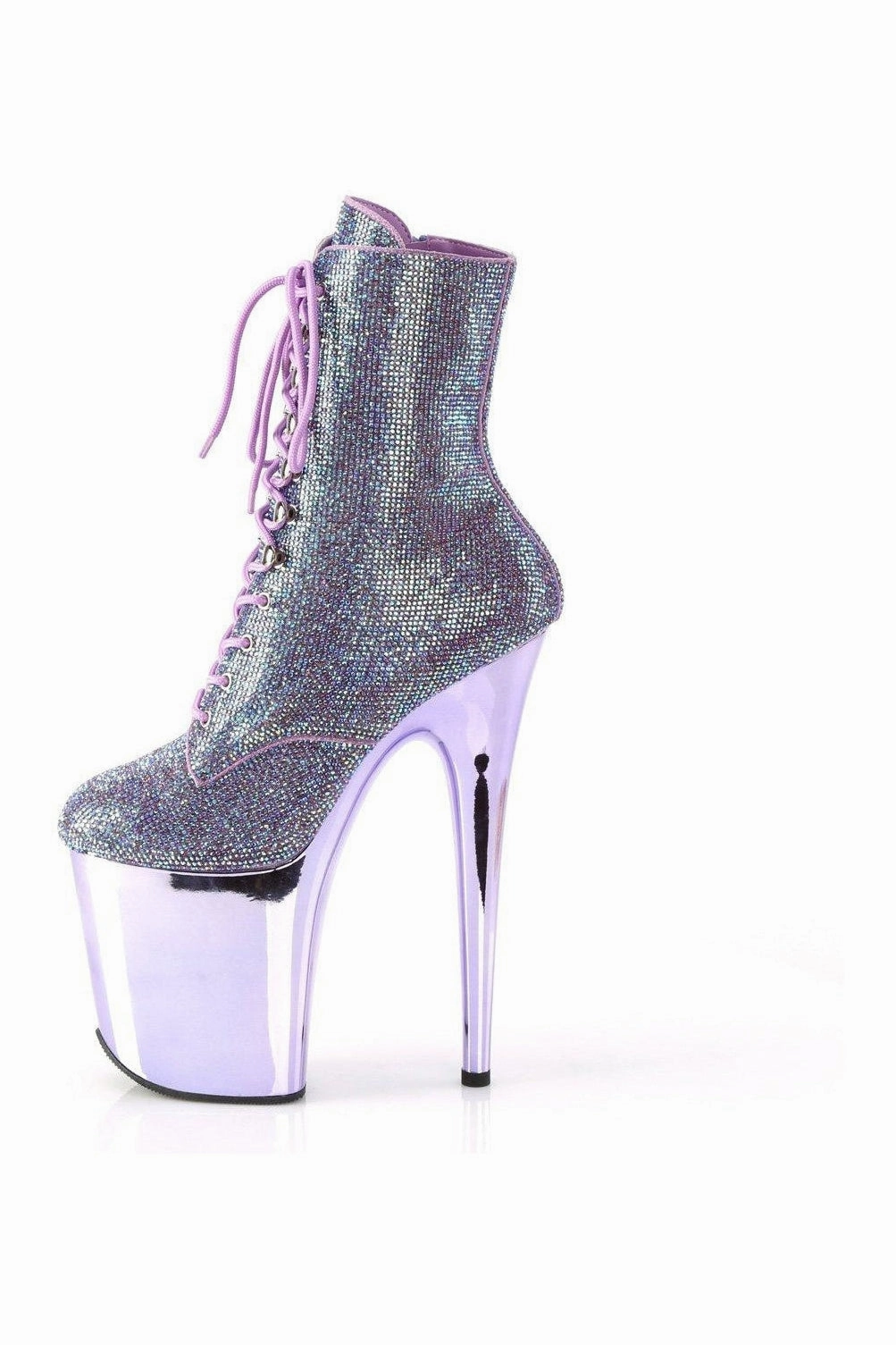FLAMINGO-1020CHRS Ankle Boot | Purple Faux Suede