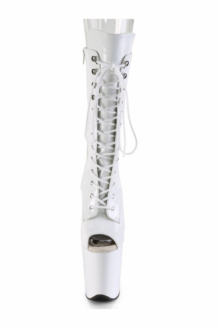 FLAMINGO-1051 Exotic Boot | White Patent