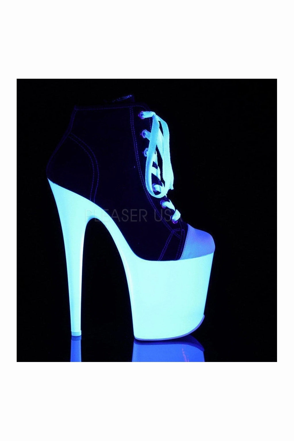 FLAMINGO-800SK-02 Platform Pump | Black Canvas
