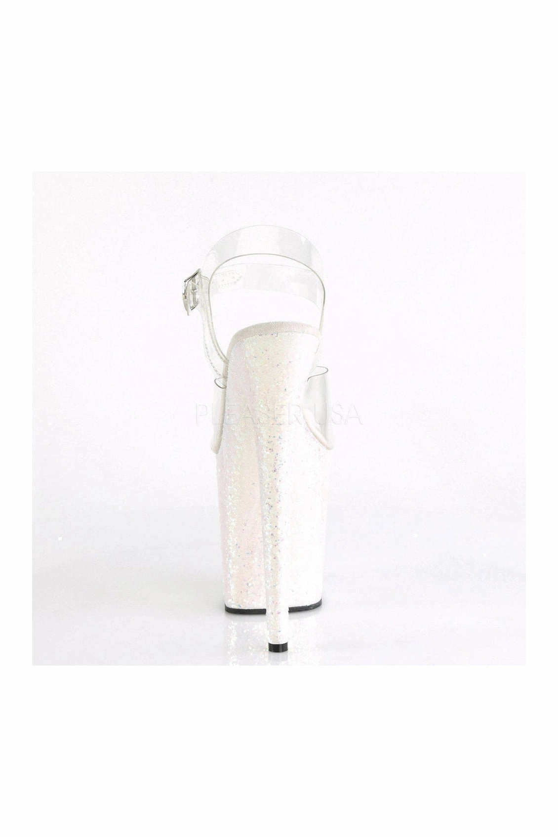 FLAMINGO-808LG Platform Sandal | Clear Vinyl