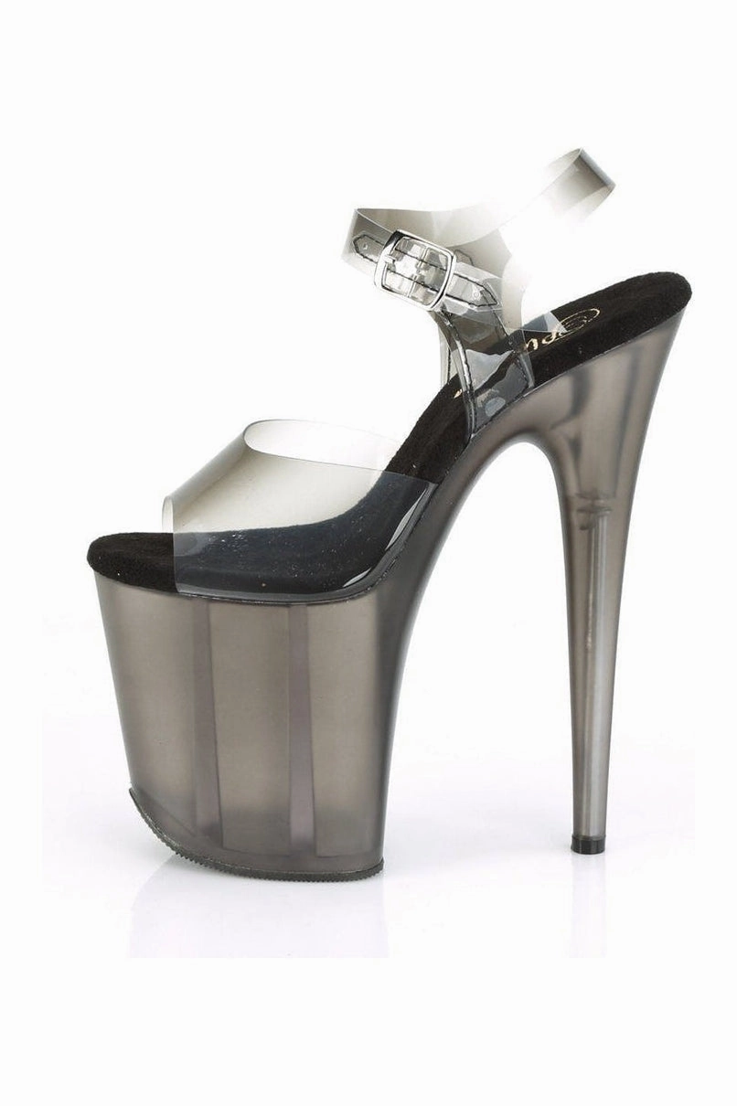 FLAMINGO-808N-T Exotic Sandal | Black Faux Leather