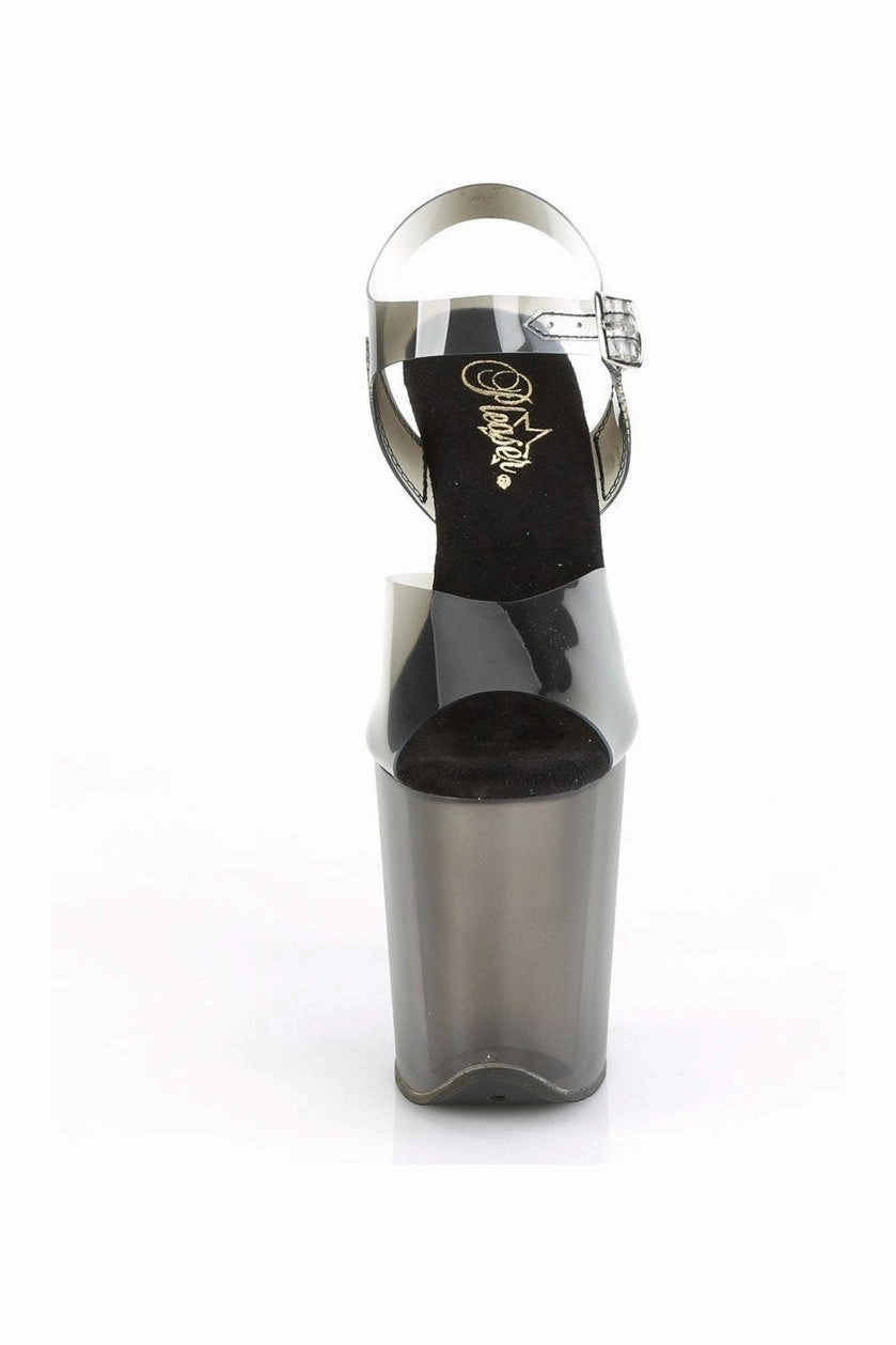 FLAMINGO-808N-T Exotic Sandal | Black Faux Leather