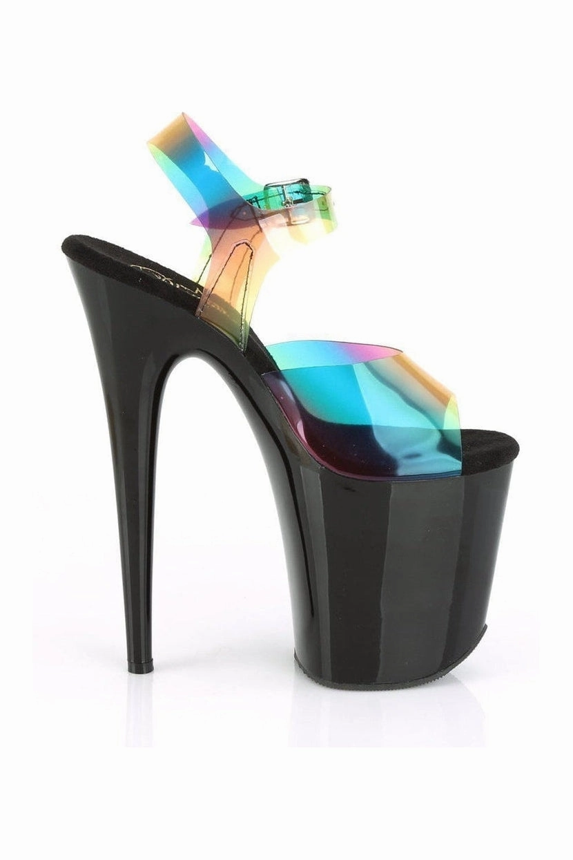 FLAMINGO-808RB Exotic Sandal | Rainbow Vinyl