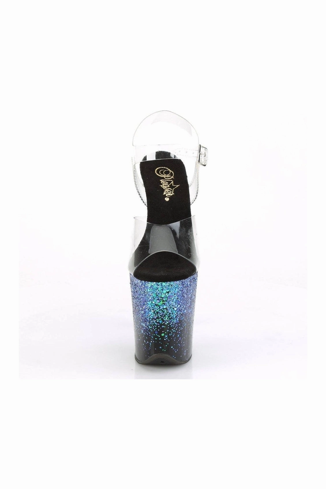 FLAMINGO-808SS Exotic Platform Sandal | Clear Vinyl