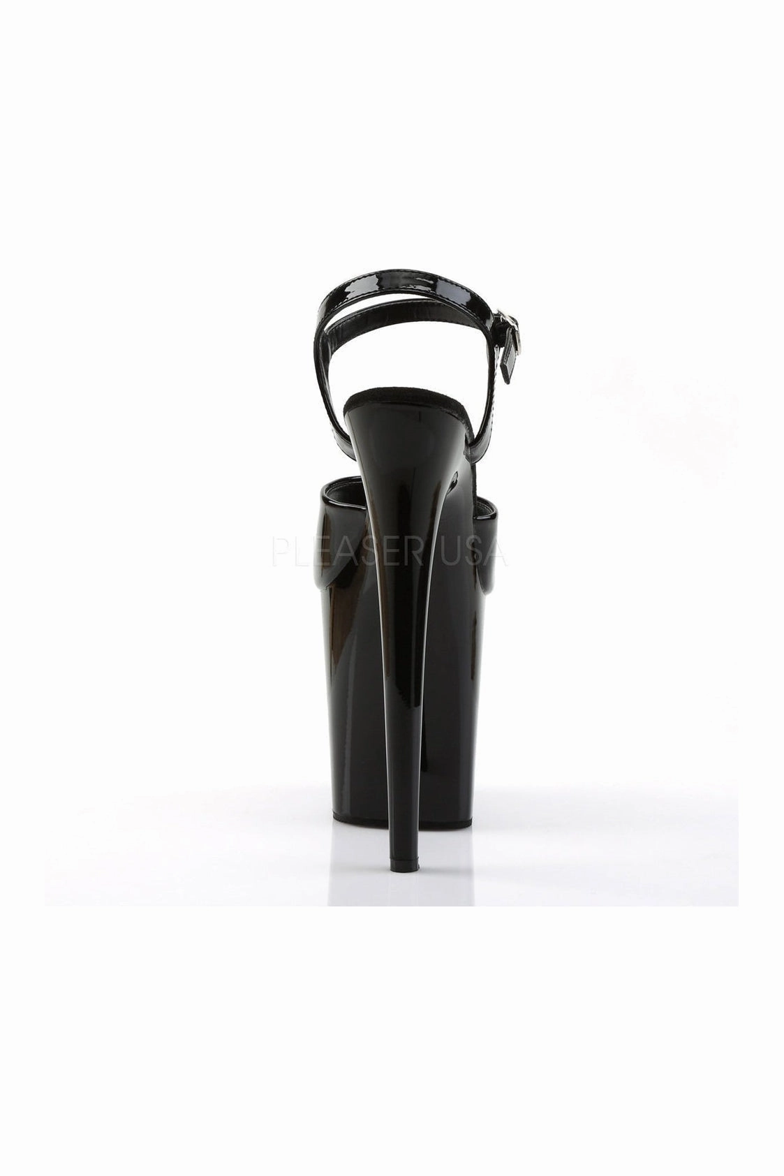 FLAMINGO-809 Platform Sandal  | Black Patent