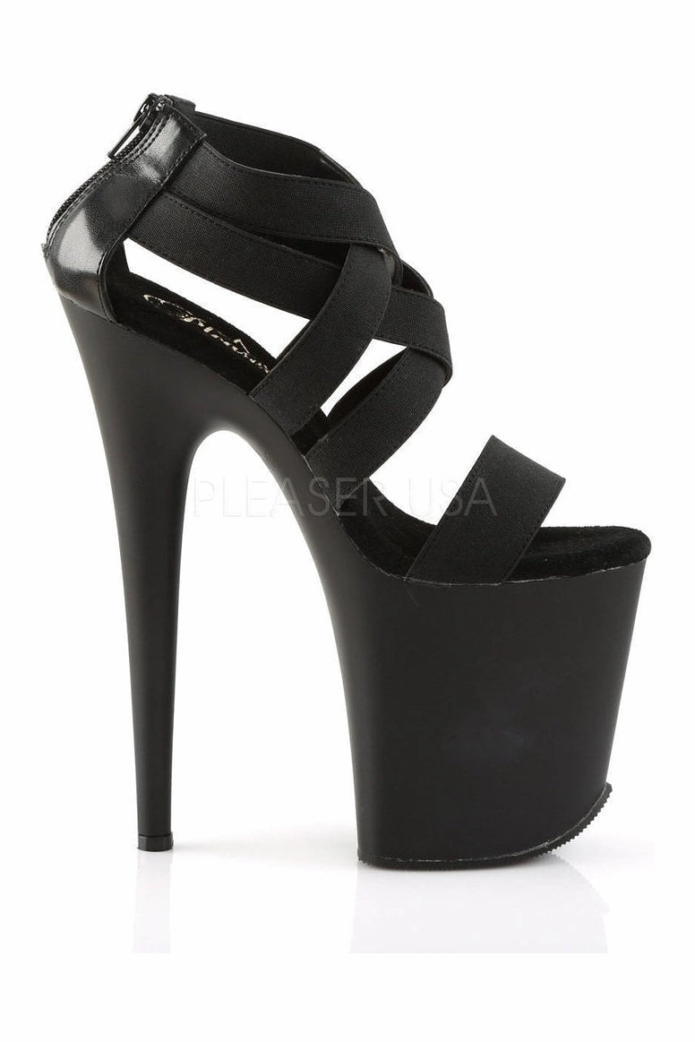 FLAMINGO-869 Platform Sandal  | Black elastic