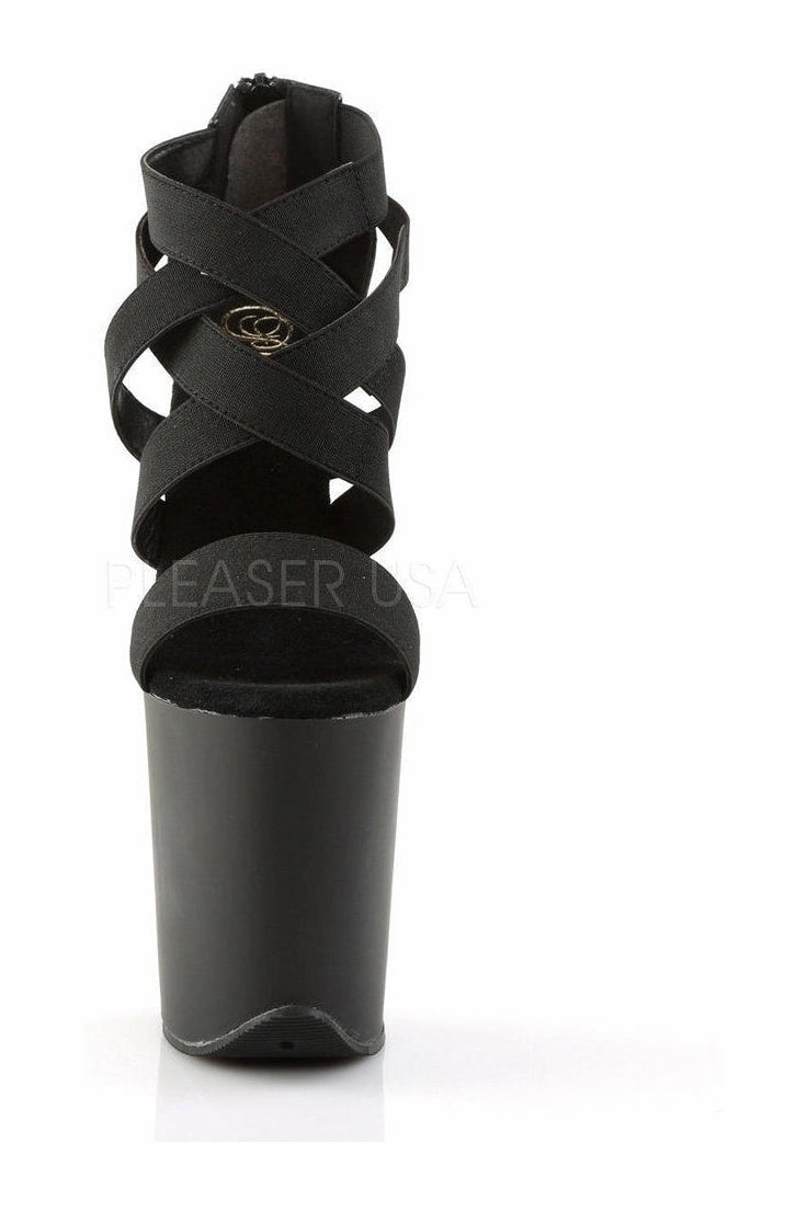 FLAMINGO-869 Platform Sandal  | Black elastic