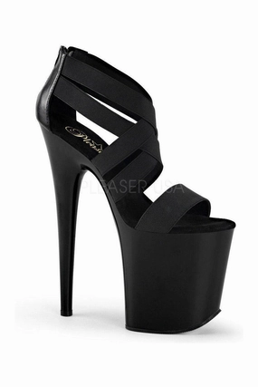 FLAMINGO-869 Platform Sandal  | Black elastic