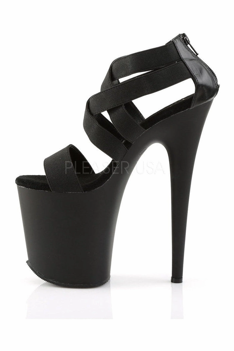 FLAMINGO-869 Platform Sandal  | Black elastic