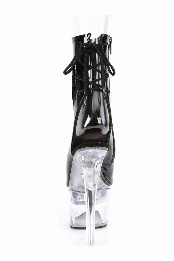 FLASHDANCE-1018-7 Platform Ankle Boot | Black Patent