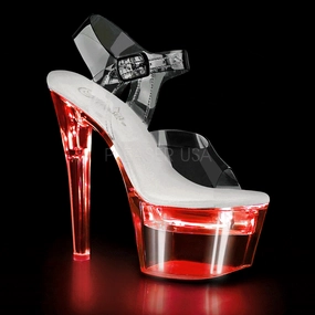 FLASHDANCE-708 Platform Sandal  | Clear Vinyl