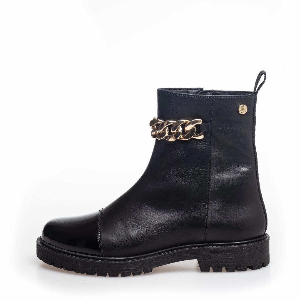 FLOWER EYES - BLACK/GOLD/PATENT