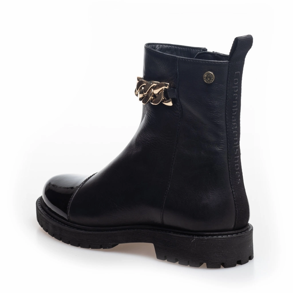 FLOWER EYES - BLACK/GOLD/PATENT