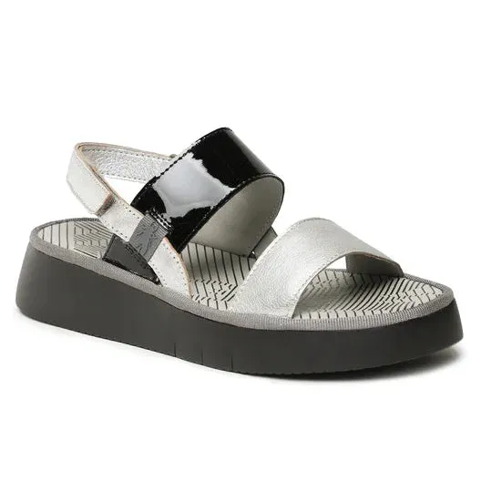 FLY LONDON CURA - SILVER & BLACK