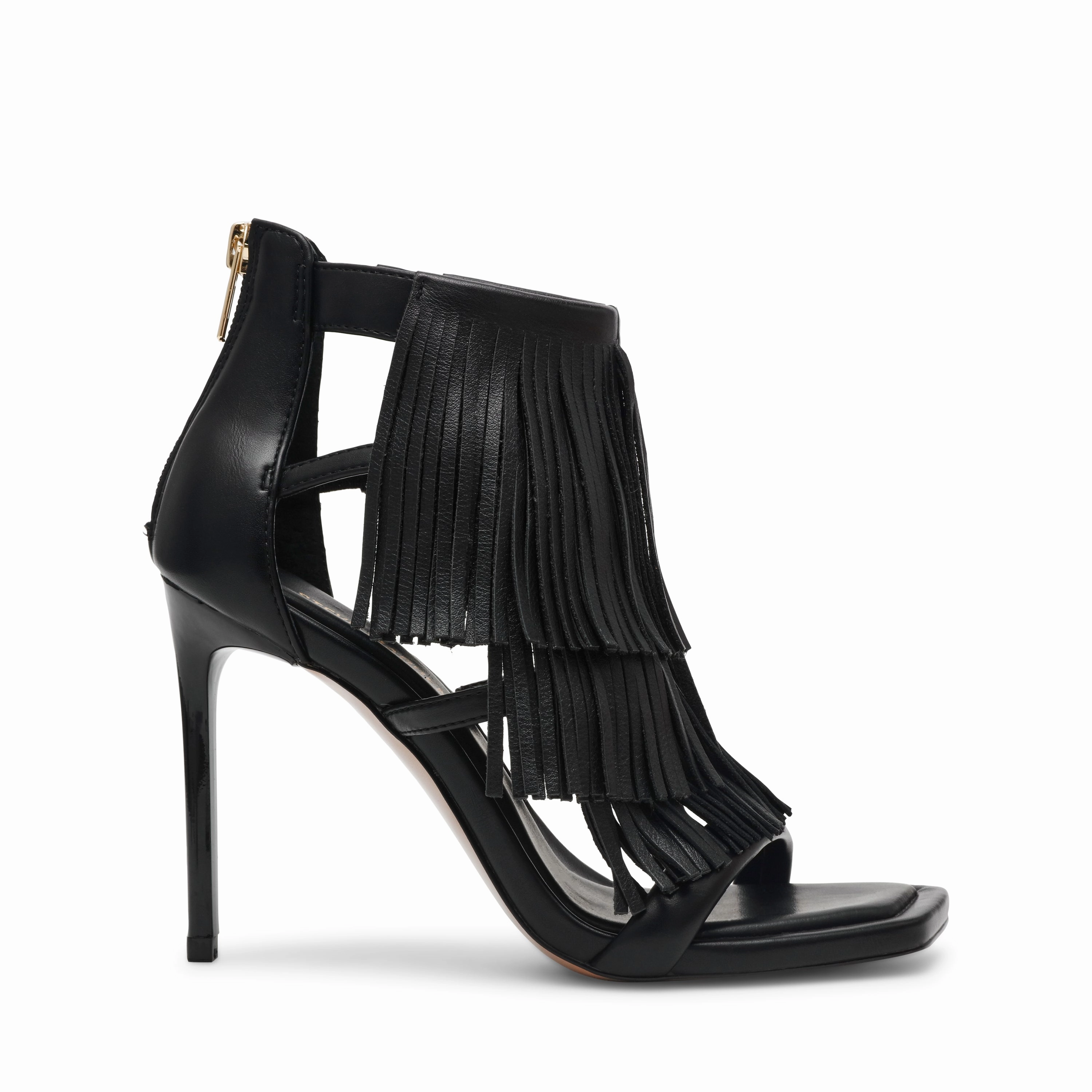 Fringzy Sandal BLACK LEATHER