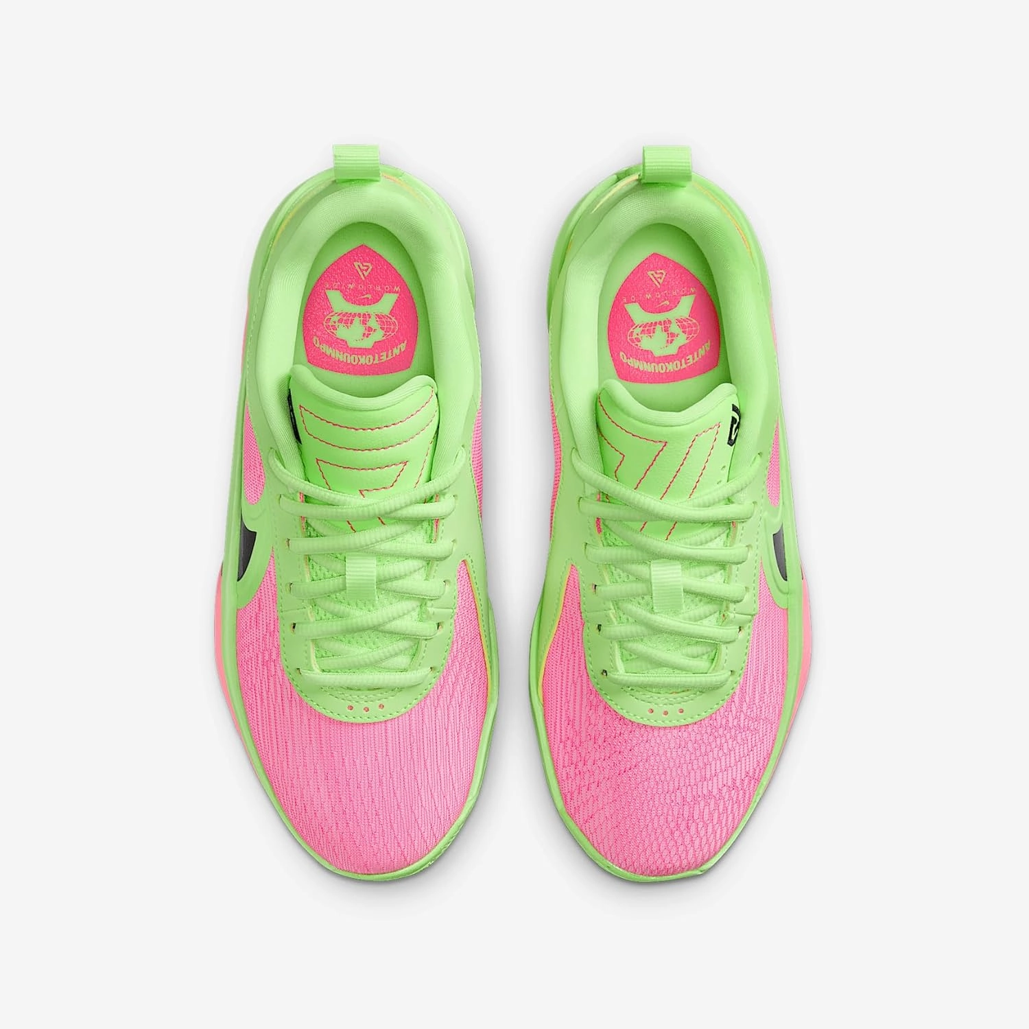 Giannis Freak 6 Big Kids' Basketball Shoes (FQ7378-301, Lime Blast/Hyper Pink/Iron Grey)