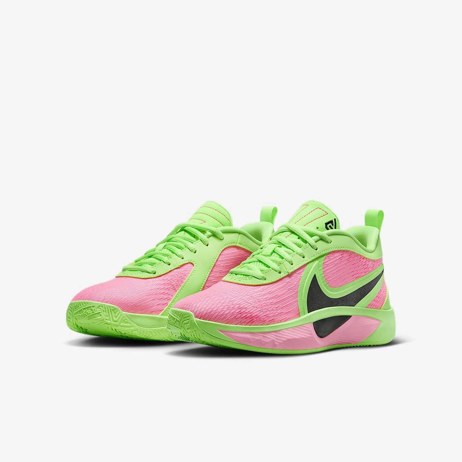 Giannis Freak 6 Big Kids' Basketball Shoes (FQ7378-301, Lime Blast/Hyper Pink/Iron Grey)