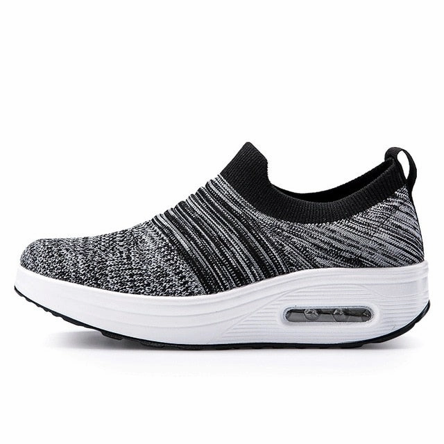 Gofit Women's Flat with Platform Mesh Walking Shoes
