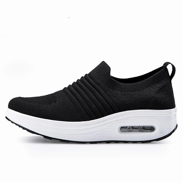 Gofit Women's Flat with Platform Mesh Walking Shoes