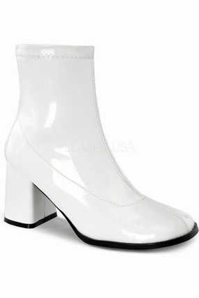 GOGO-150 Costume GoGo Boot | White Patent