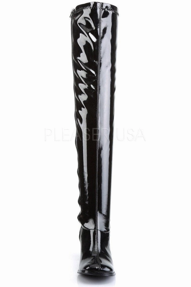 GOGO-3000 Go Go Boot | Black Patent