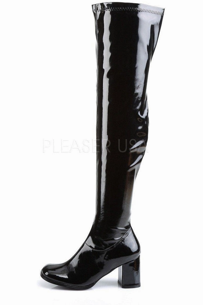 GOGO-3000 Go Go Boot | Black Patent