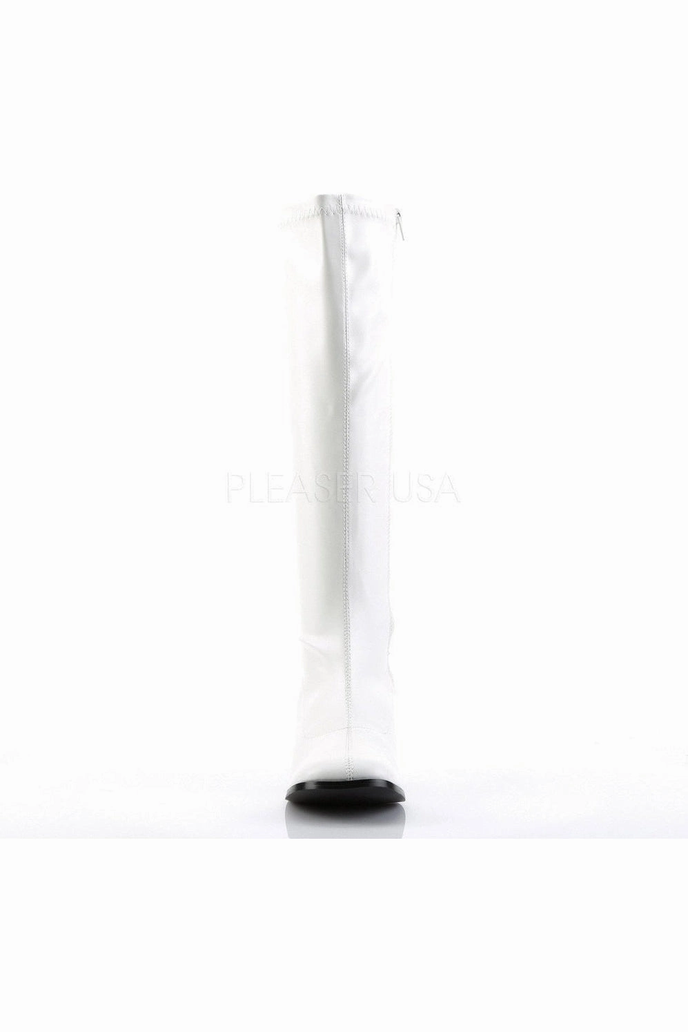 GOGO-300 Go Go Boot | White Faux Leather