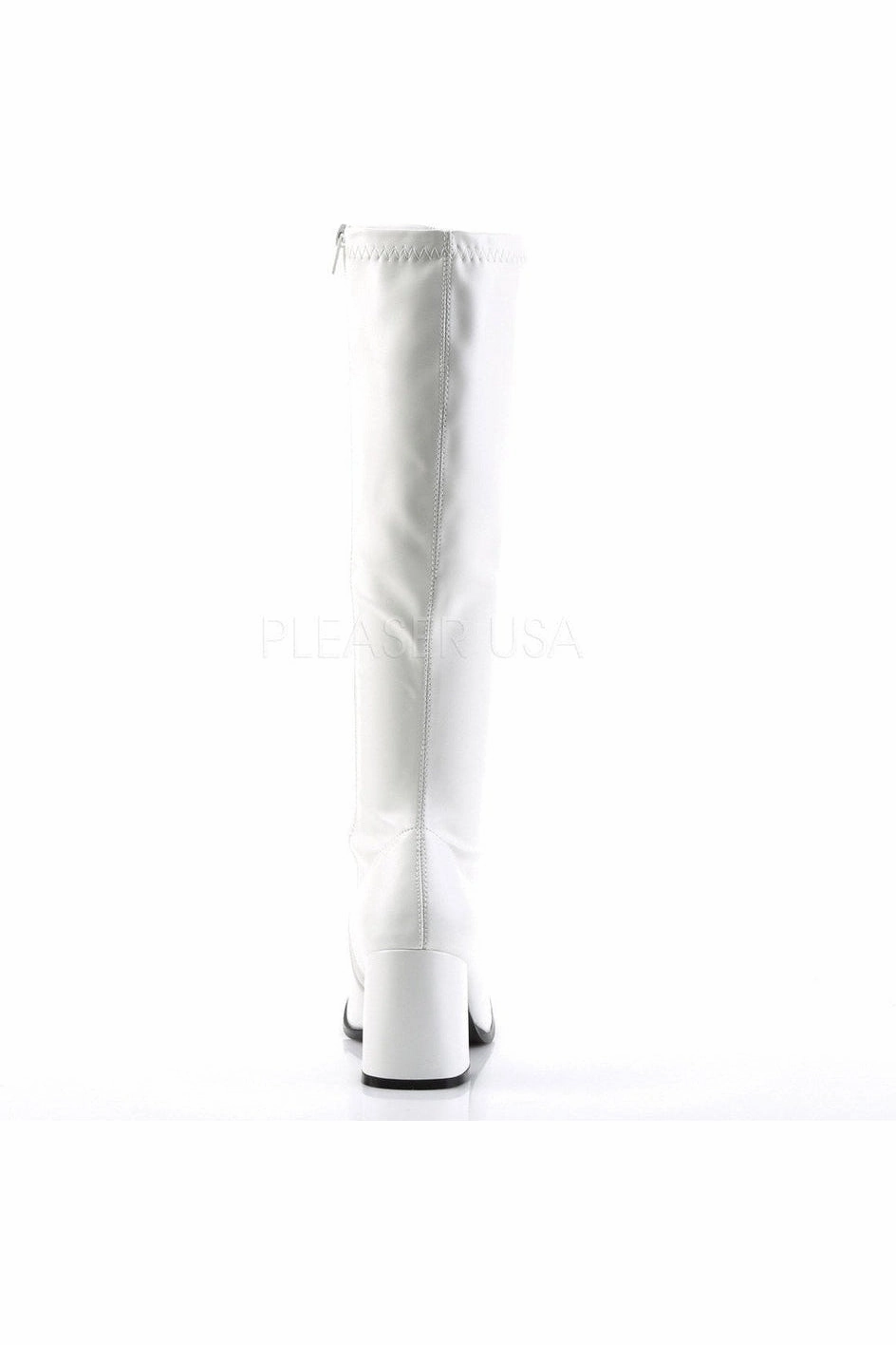 GOGO-300 Go Go Boot | White Faux Leather