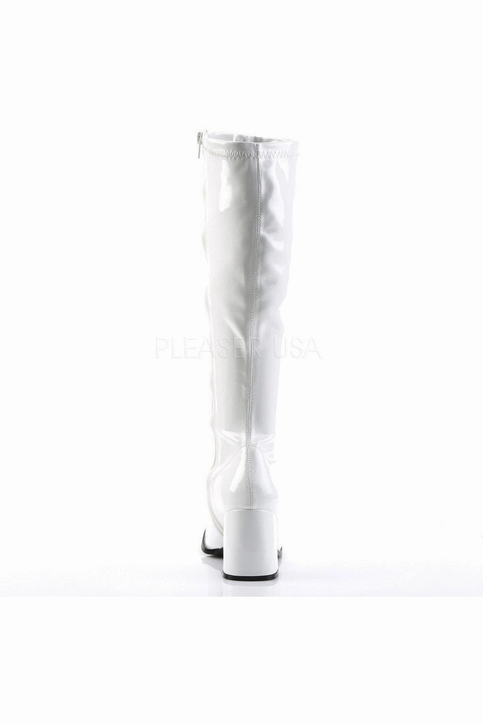 GOGO-300 Go Go Boot | White Patent