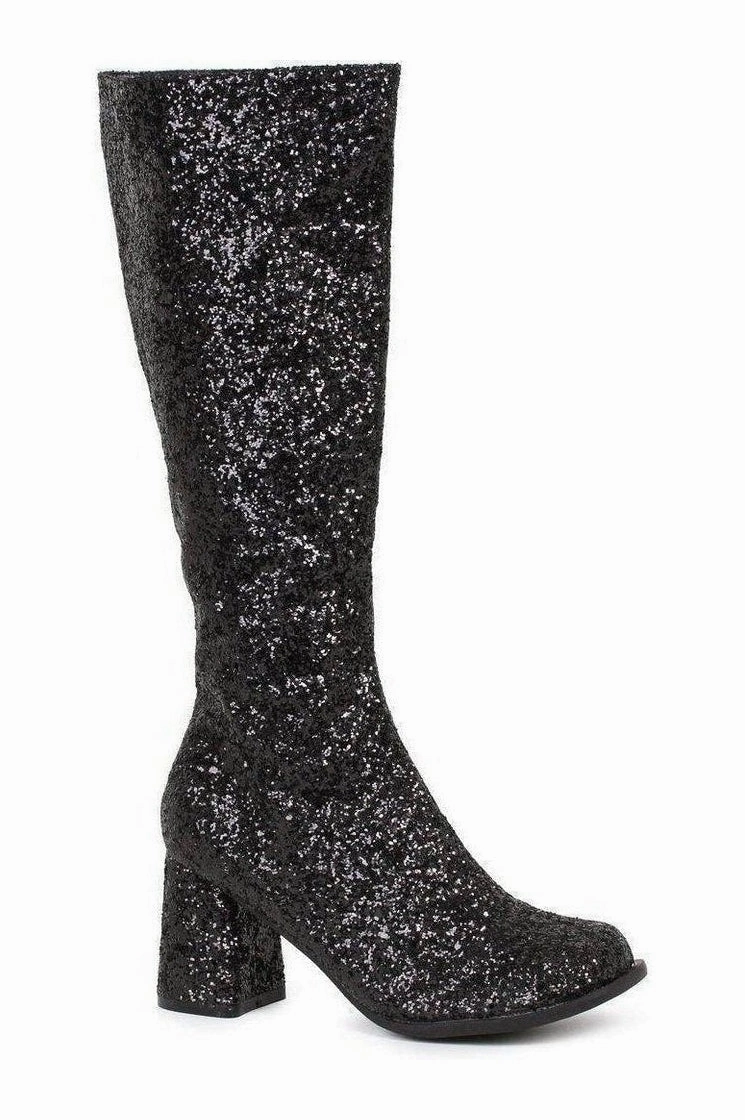GOGO-G Costume Boot | Black Glitter