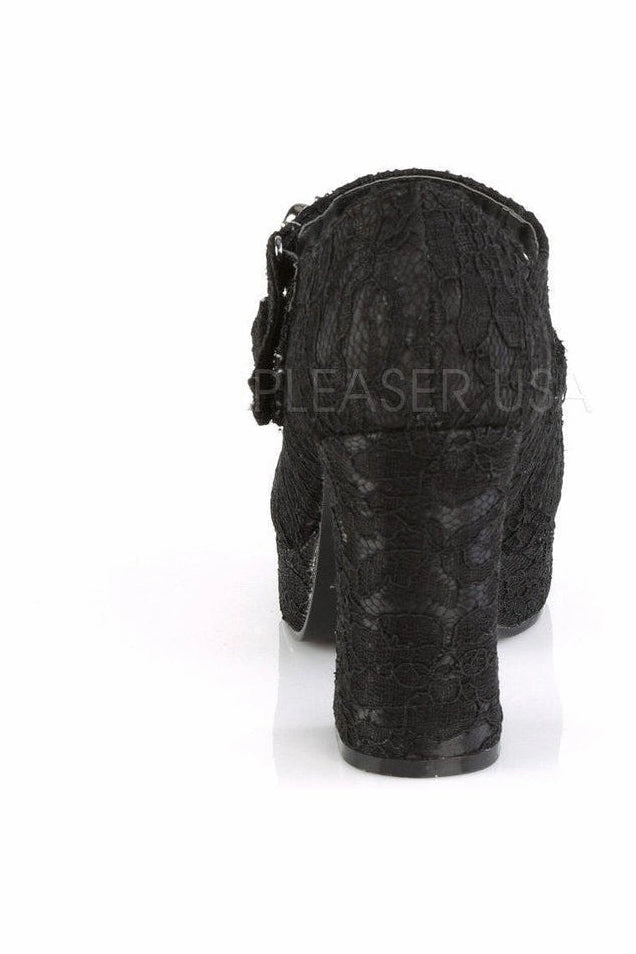 GOTHIKA-09 Demonia Maryjane | Black Genuine Satin