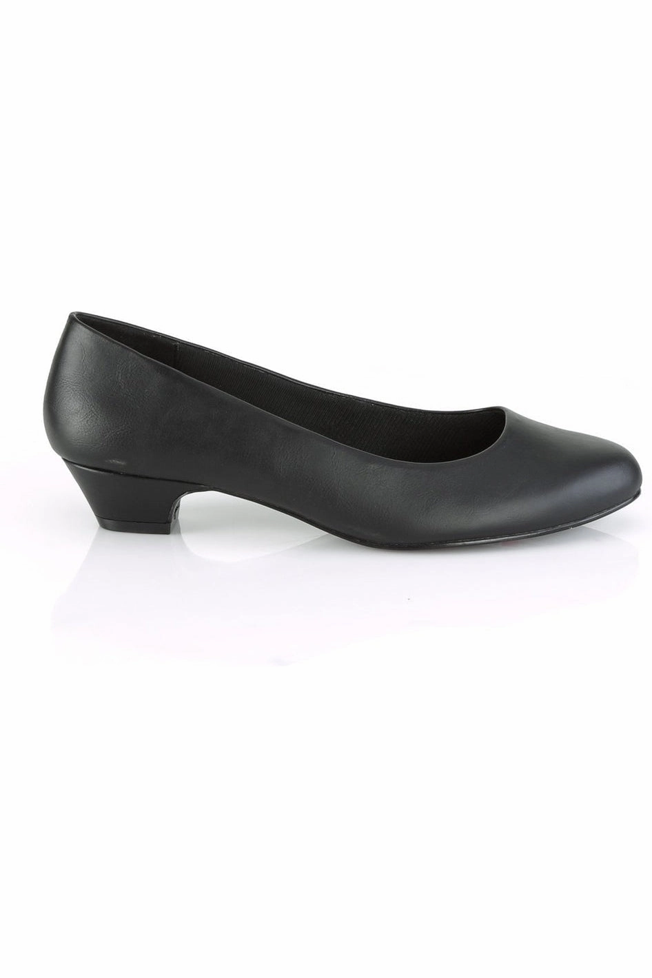 GWEN-01 Pump | Black Faux Leather