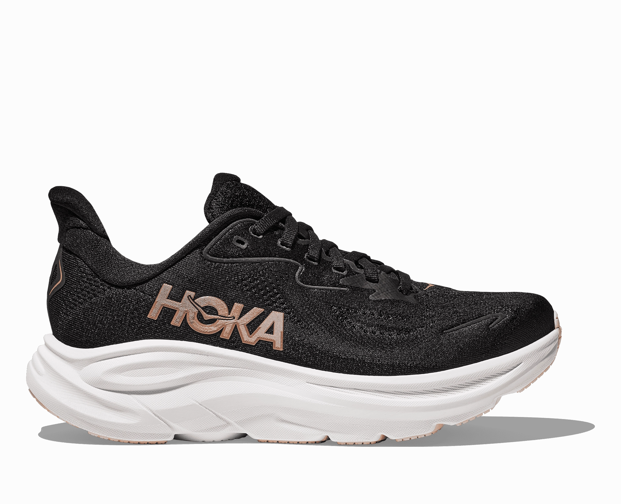 HOKA ONE ONE CLIFTON 10 - BLACK & ROSE GOLD