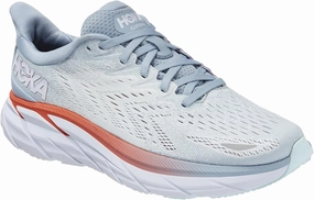 HOKA One One Clifton 8 Wide, Women's Running Shoes, Blue Fog Plein Air, 43 1/3 EU Larga