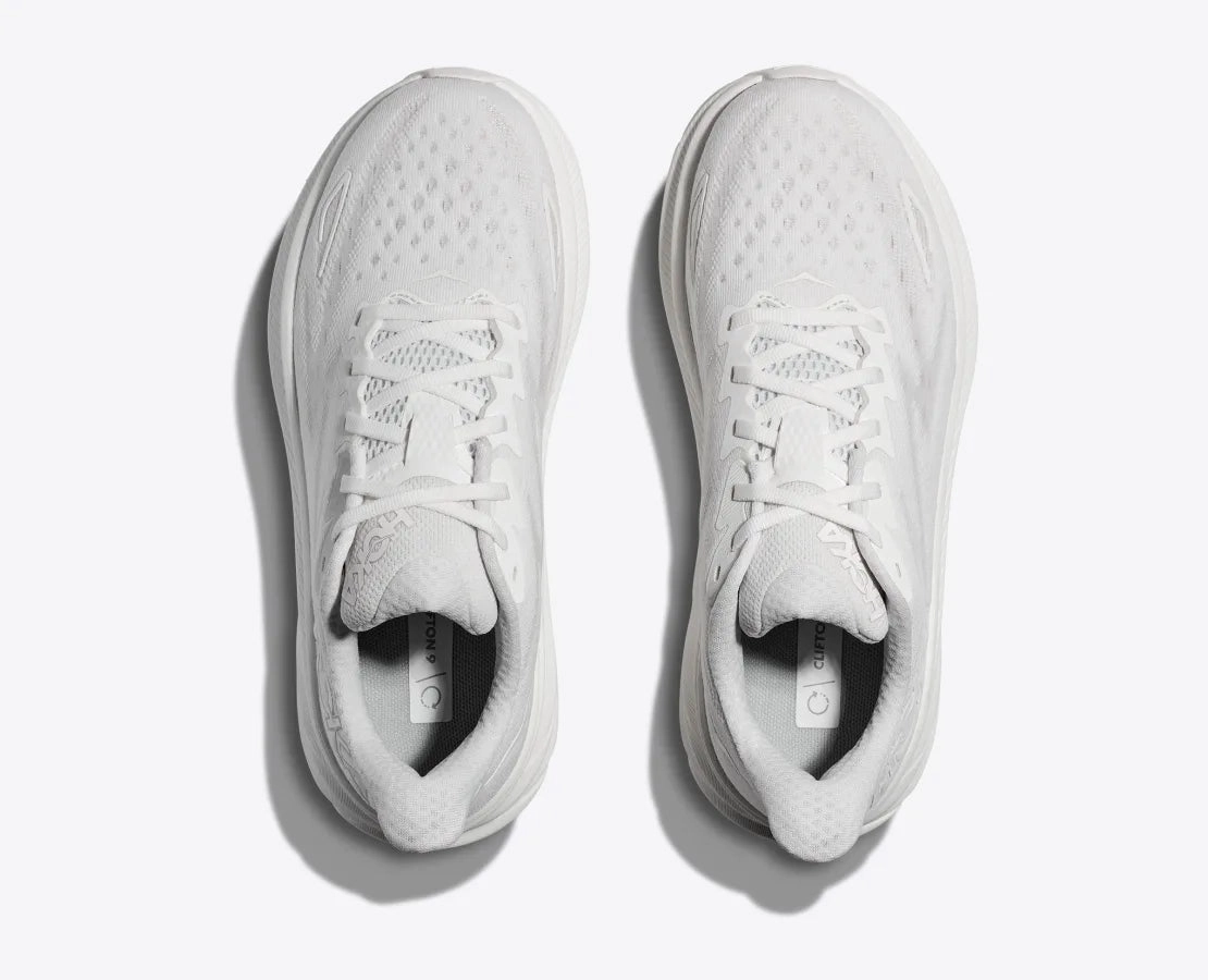 HOKA ONE ONE CLIFTON 9  - WHITE - 1127896WWHT
