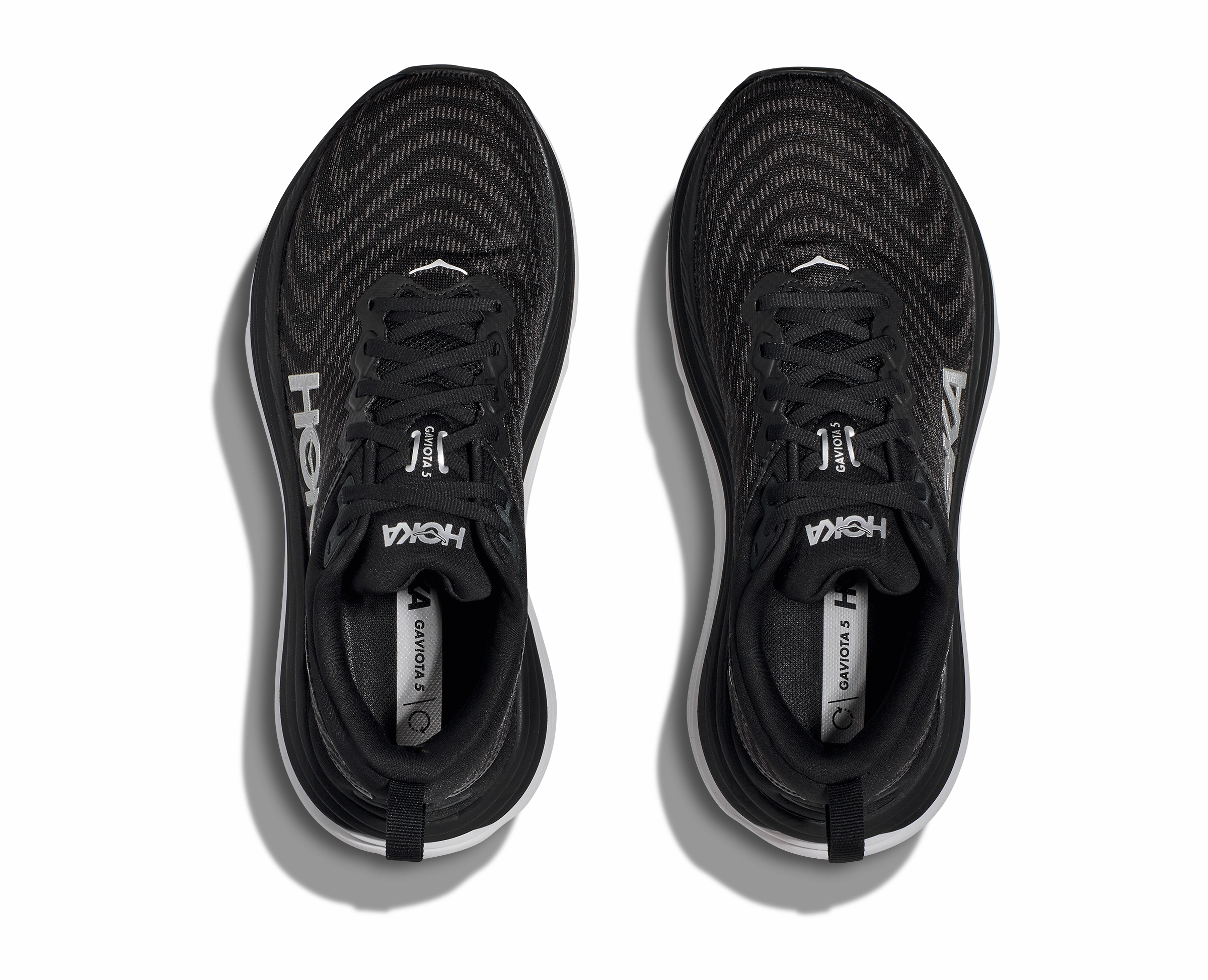 HOKA ONE ONE GAVIOTA 5 - WIDE - BLACK & WHITE - 1134270BWHT