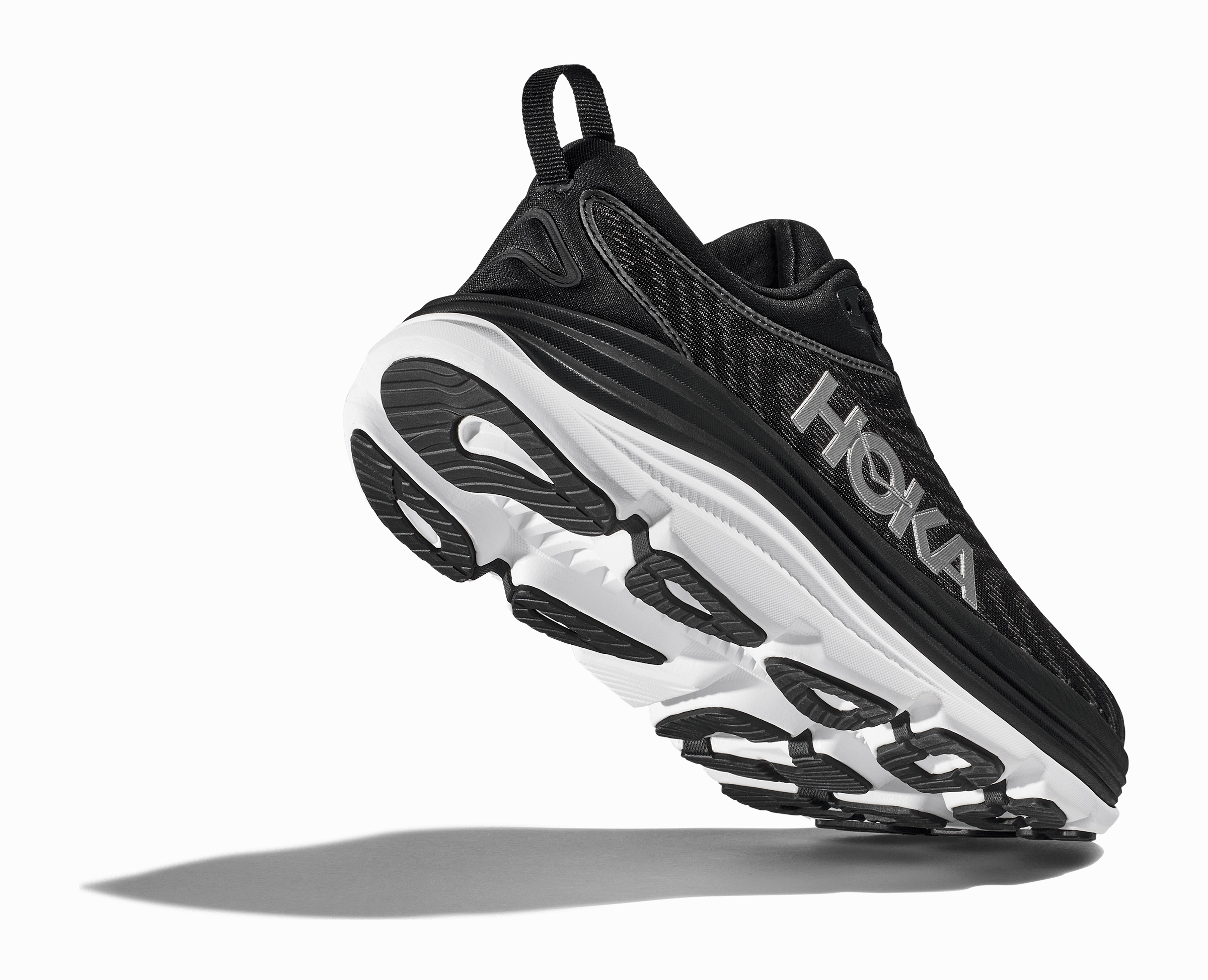 HOKA ONE ONE GAVIOTA 5 - WIDE - BLACK & WHITE - 1134270BWHT