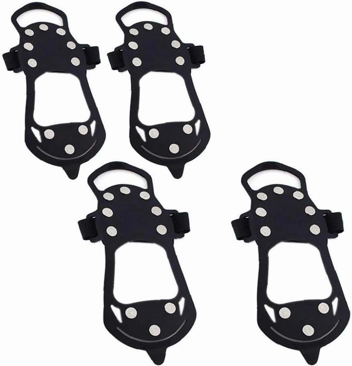 Ice Grips Snow Crampons Traction Cleats Shoe Boot Grippers Anti Slip 10 Studs Spikes for Winter Walking