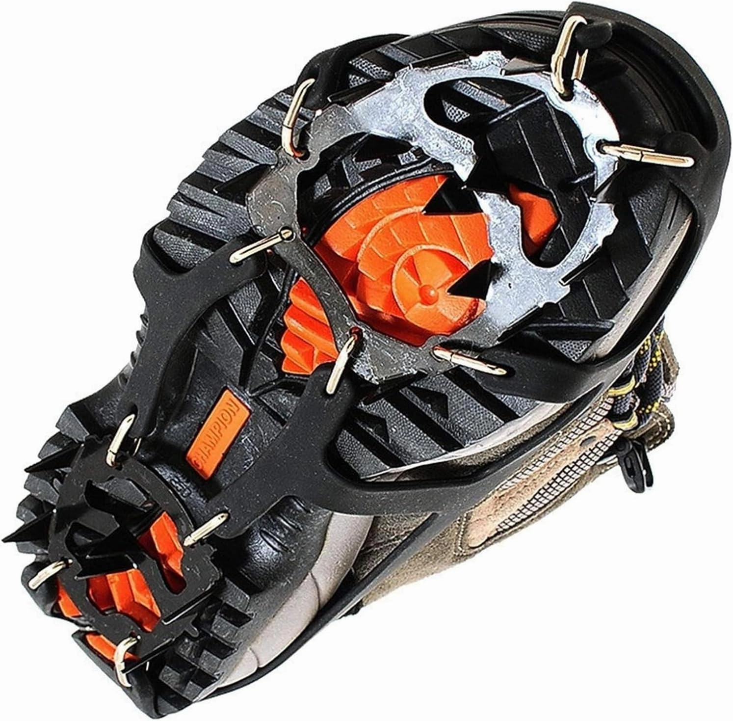 Ice Snow Grips 1 Pair 18 Teeth Antislip Ice Snow Grips Shoe Boot Traction Cleat Shoes Boots Covers Ice Grips for Shoes
