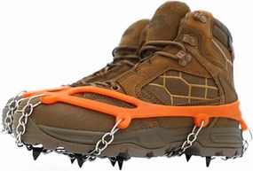 Ice Snow Grips Ice Cleats Snow Non Slip Climbing Crampons Cleats Shoe Cover Ice Gripper for Spikes Hiking Winter Manganese Steel Outdoor Cleats Overshoes