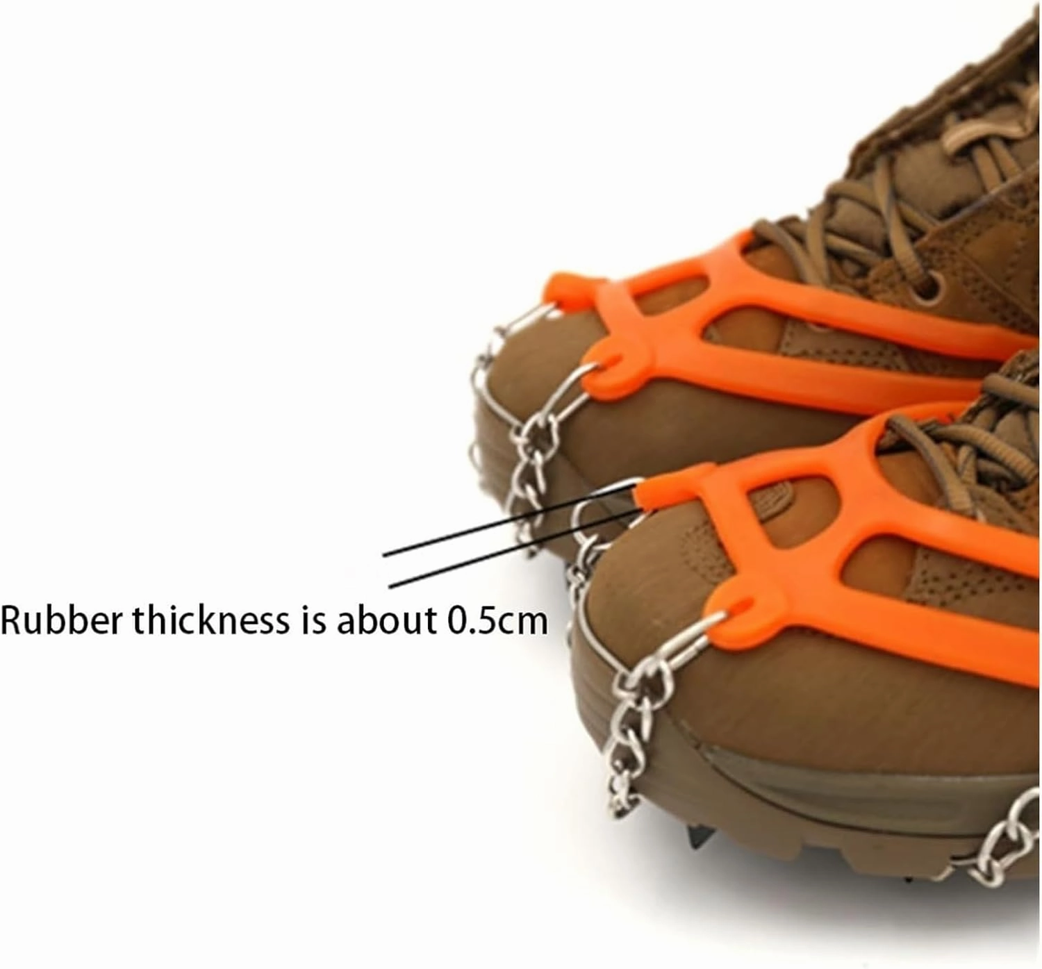 Ice Snow Grips Ice Cleats Snow Non Slip Climbing Crampons Cleats Shoe Cover Ice Gripper for Spikes Hiking Winter Manganese Steel Outdoor Cleats Overshoes